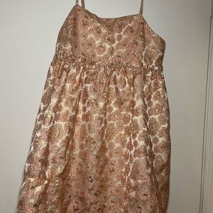 Mi Ami pink and gold baby doll dress